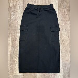 OAK + FORT Black Pencil Skirt with Pockets